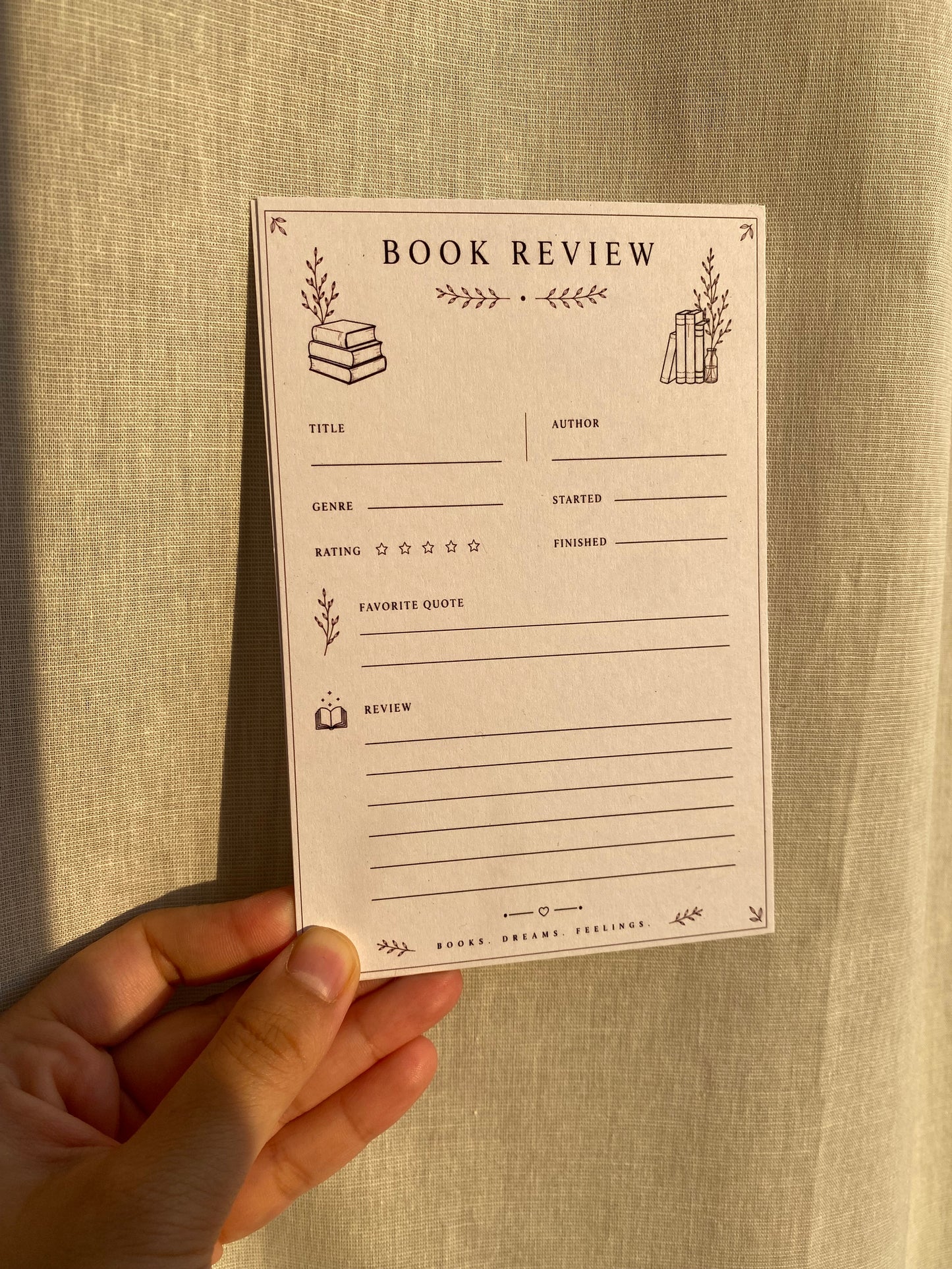 Book Review Cards