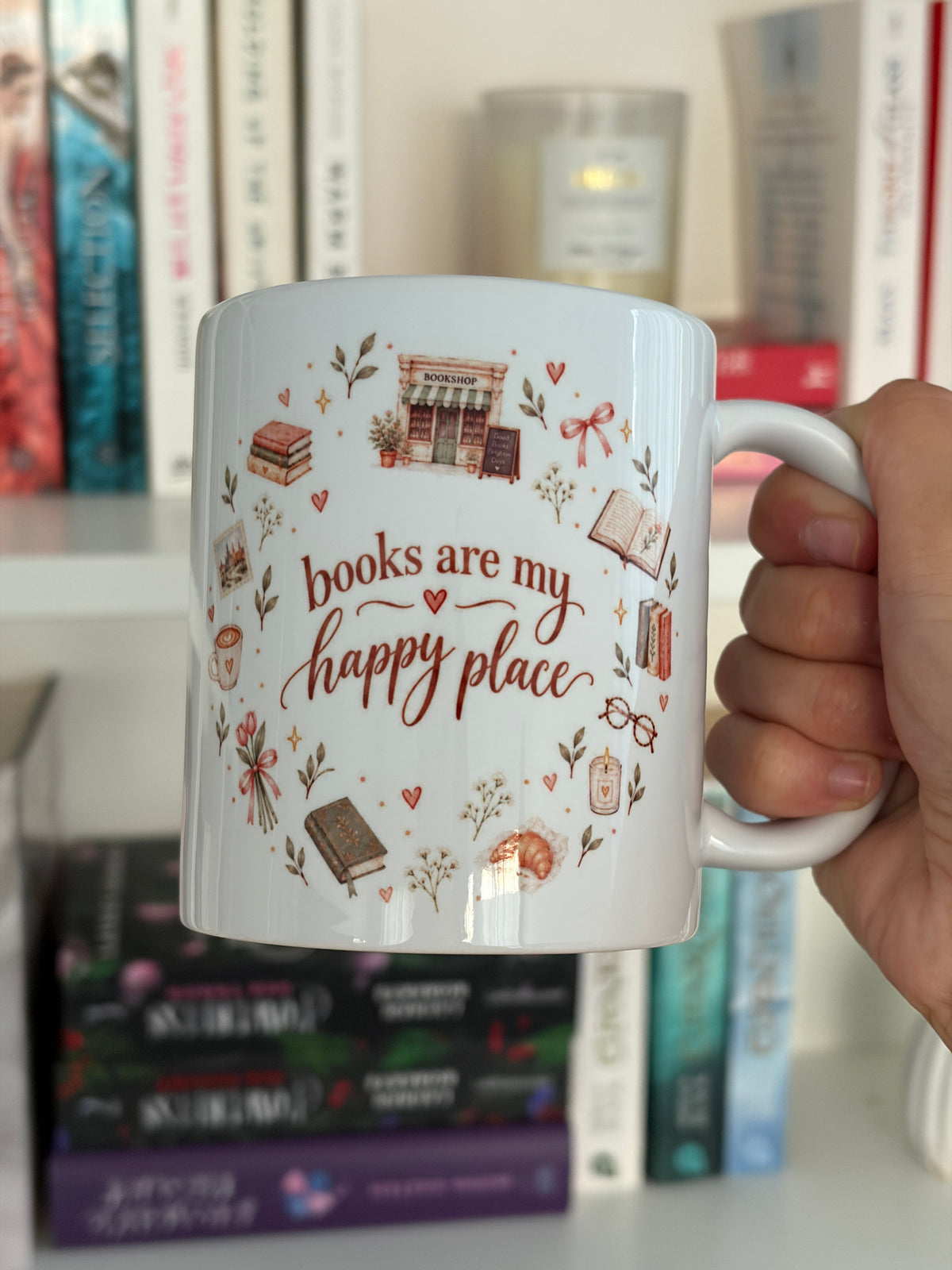 Books Are My Happy Place – Bookish Tasse